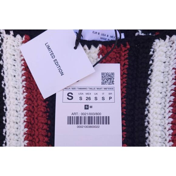 ZARA Limited Edition Crochet Knit Jumper Jumpsuit Overalls Size Small - Picture 10 of 13